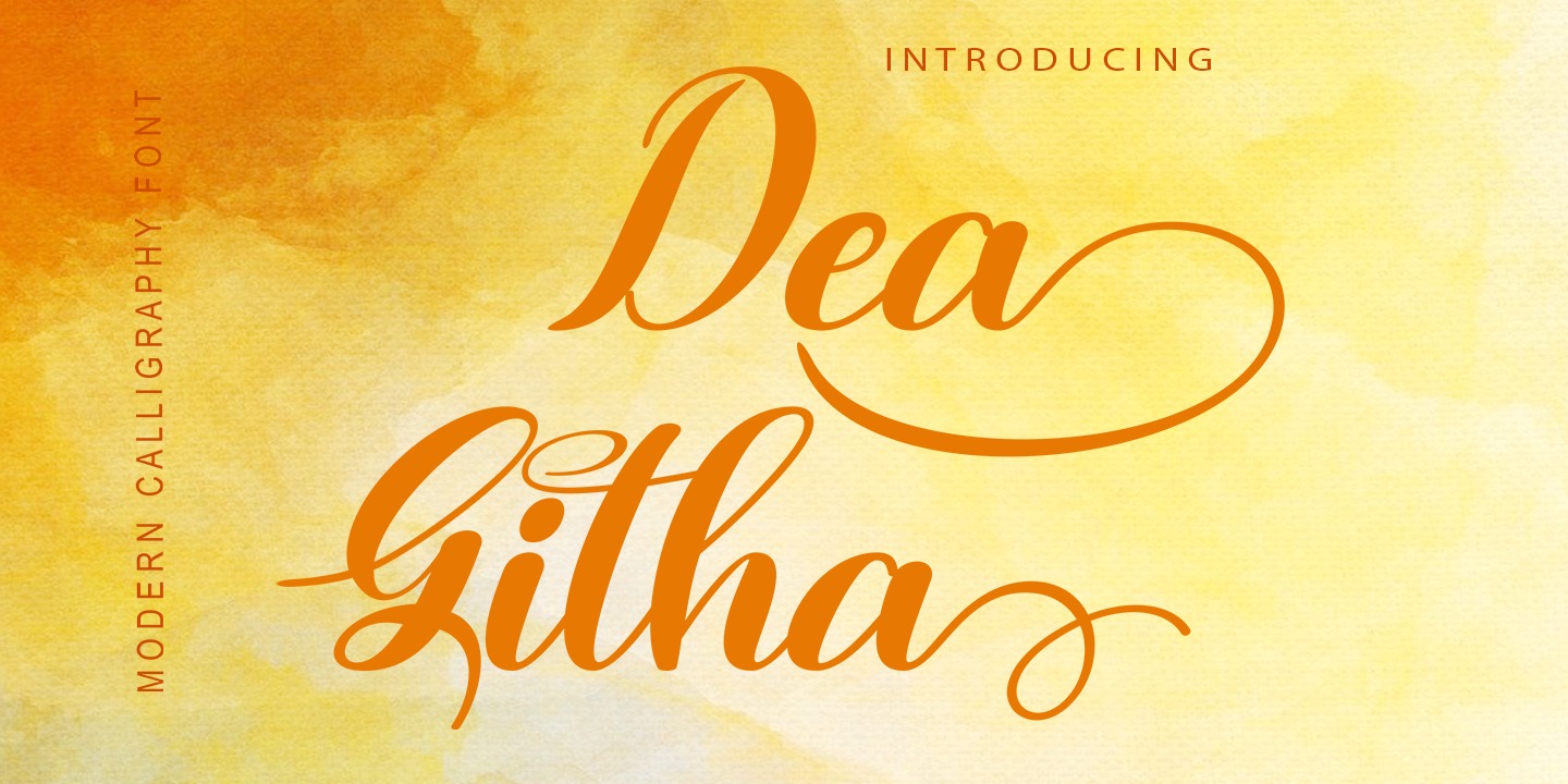 Beispiel einer Dea Githa-Schriftart